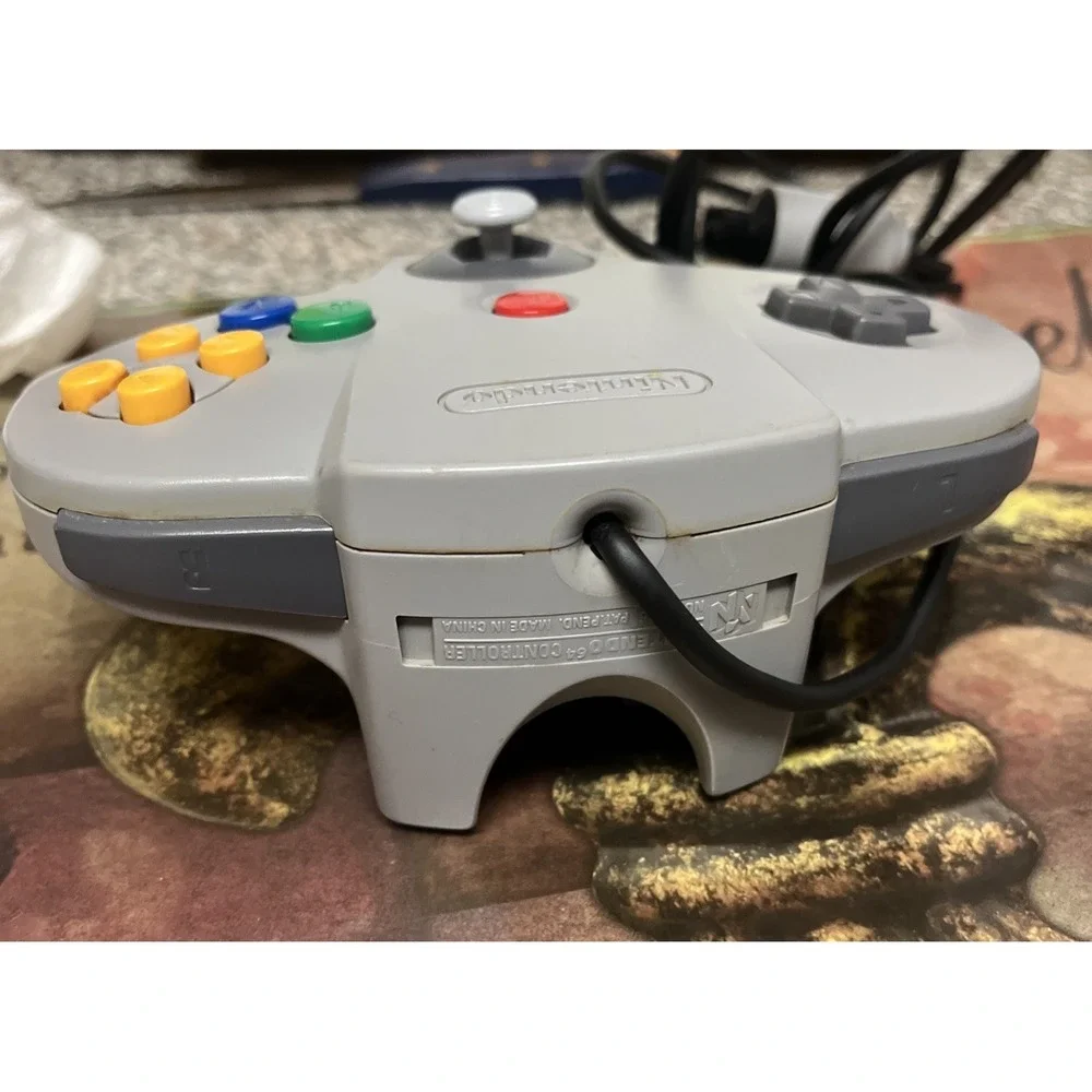Nintendo 64 N64 Solid Grey OEM Controller Authentic Tested Working